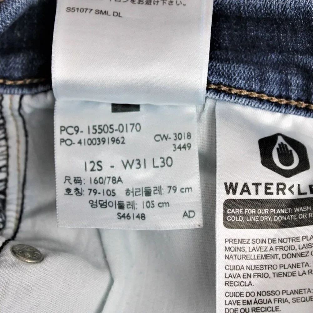 Levi’s 505 Jeans Straight Leg Mid-Rise Blue Medium Wash Women’s 31 X 30 Size 12 - Picture 6 of 8